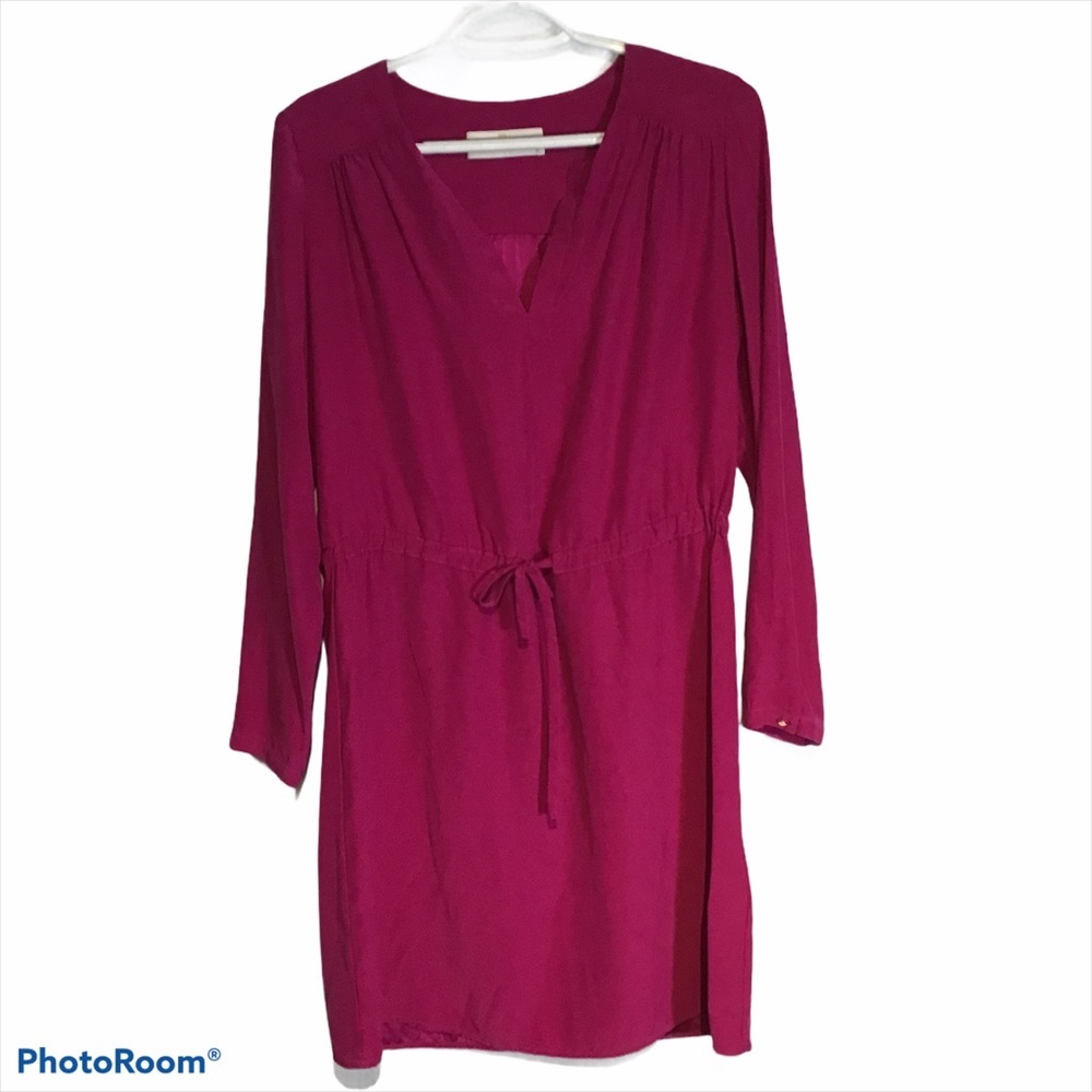 Amanda Uprichard Silk Pink Long Sleeve Dress S